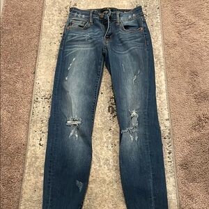Women's Blue Distressed Jeans